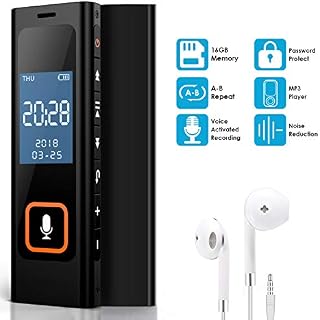Digital Voice Recorder 16GB,Portable Voice Activated Recorder for Lectures/Meetings/Class,1536kbps HQ Audio Recorder from
