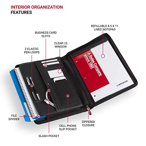 WENGER Luggage Concept Padfolio, mit Reißverschluss, Schwarz, Einheitsgröße