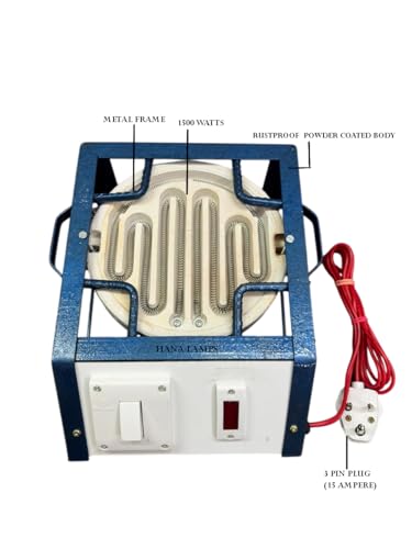 Image of Electric Hot Plate 1500W Cooking Heater | Heavy Duty Rustproof Powder Coated Body | Portable Single Burner Coil Stove | Fast Heating Electric Cooking Plate for Kitchen (Navy Blue)