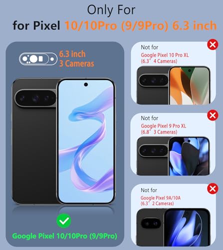Image of FNTCASE for Google Pixel 10 Case: for Pixel 10 /10 Pro Phone Case with Screen Protector, Soft TPU Google 9 /9 Pro Military Grade Drop Protection Shockproof Protective Cover, Blue