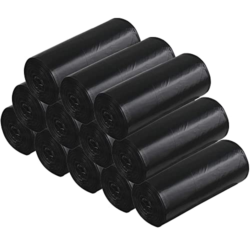 Image of Premium Recyclable Garbage Bags | Large Size Durable Dustbin Bag | Trash Bag - Black Dustbin Covers for Indoor, Outdoor, Home, Office and Hotels Wet and Dry Waste (Pack of 12 Rolls) Total 180 Bags