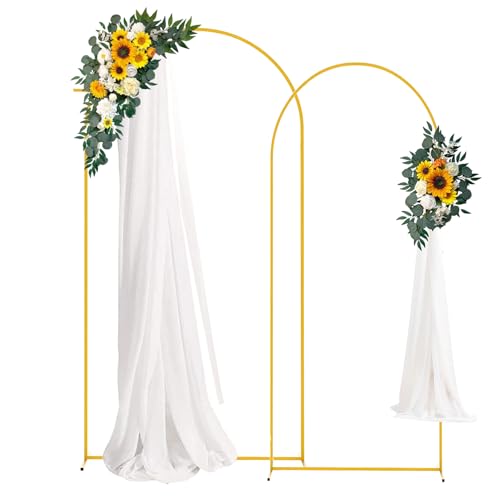 Arche de fond en métal doré lot de 2 pour anniversaire noël et baptême