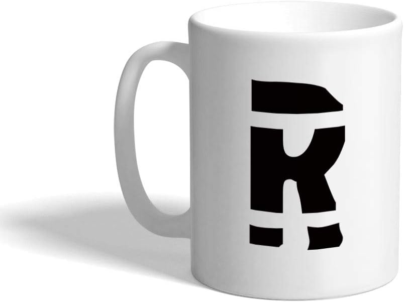 Custom Funny Coffee Mug Coffee Cup"R" Jailbird Initial Monogram Letter R White Ceramic Tea Cup 11 OZ Design Only