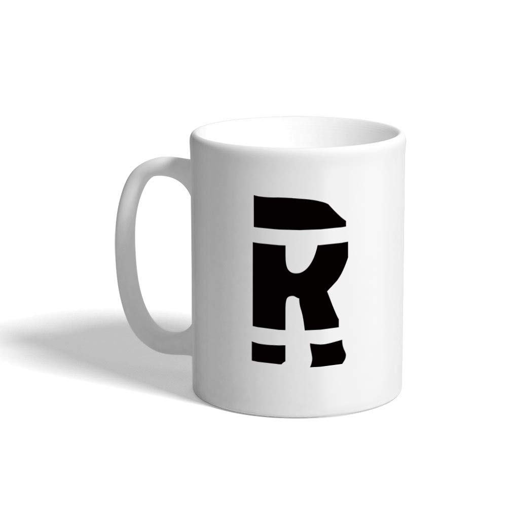 Custom Funny Coffee Mug Coffee Cup"R" Jailbird Initial Monogram Letter R White Ceramic Tea Cup 11 OZ Design Only