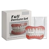 Silicone Reline Denture Set, Kompletter Satz Zahnersatz, Weich Silikon Zahnprothese Set, Bequem Unterfütterungsset für Zahnprothesen, Zahnersatz Zum Aufstecken, Kosmetisch Zähne Temporäre Prothesen