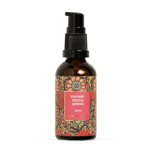 iYURA Yauvari Youth Spring | Vegane Gesichtsöl für trockene, alternde Haut | Hals-Gesichts-Dekolleté-Serum mit schwarzen Urdbohnen | Reduziert das Erscheinungsbild von feinen Linien und Falten | 30ml für 51,21 EUR bei amazon.de Bild: iYURA Yauvari Youth Spring | Vegane Gesichtsöl für trockene, alternde Haut | Hals-Gesichts-Dekolleté-Serum mit schwarzen Urdbohnen | Reduziert das Erscheinungsbild von feinen Linien und Falten | 30ml für 51,21 EUR bei amazon.de