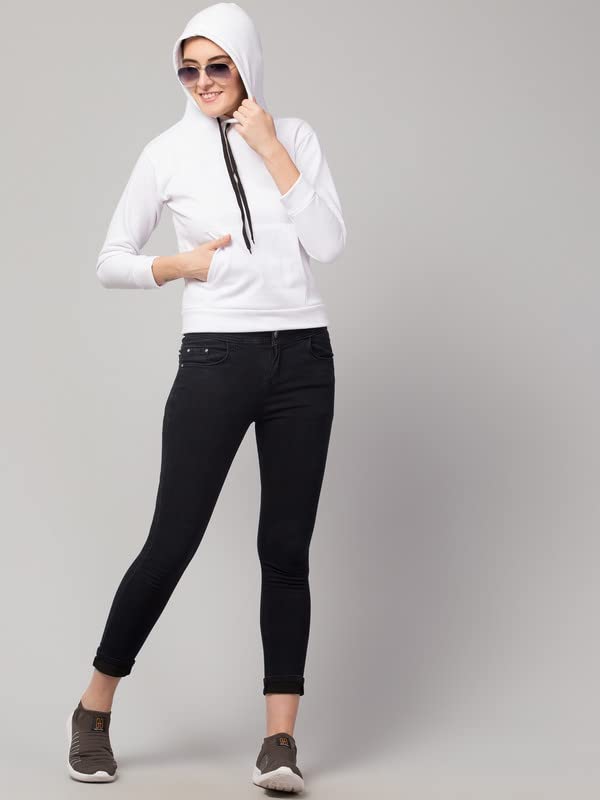 Image of Women's Fleece Plain Hoodie