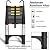 BOCOM 14.5 FT Aluminum Telescoping Ladder with Hooks, Lightweight Multi-Purpose Collapsible Extension with 2 Triangle Stabilizers, Heavy Duty 330 lbs Max Capacity for Home, RV, and Outdoor Work Black