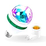 Luces Discoteca con Diversidad de Colores de Iluminación | Bola Discoteca | Bombilla Led Giratoria 360º RGB | Luces Discoteca para Casa | Luces Fiesta | Navidad | Fiesta Cumpleaños | Decoracion Fiesta
