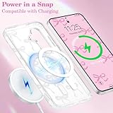 UEEBAI Magnetic for Samsung Galaxy A54 5G Case, Bow Case Compatible with MagSafe, Wireless Slim Clear Ribbon Aesthetic Phone Cover Anti-Yellowing Shockproof Protective Cover for Women Girl - White - Image 5