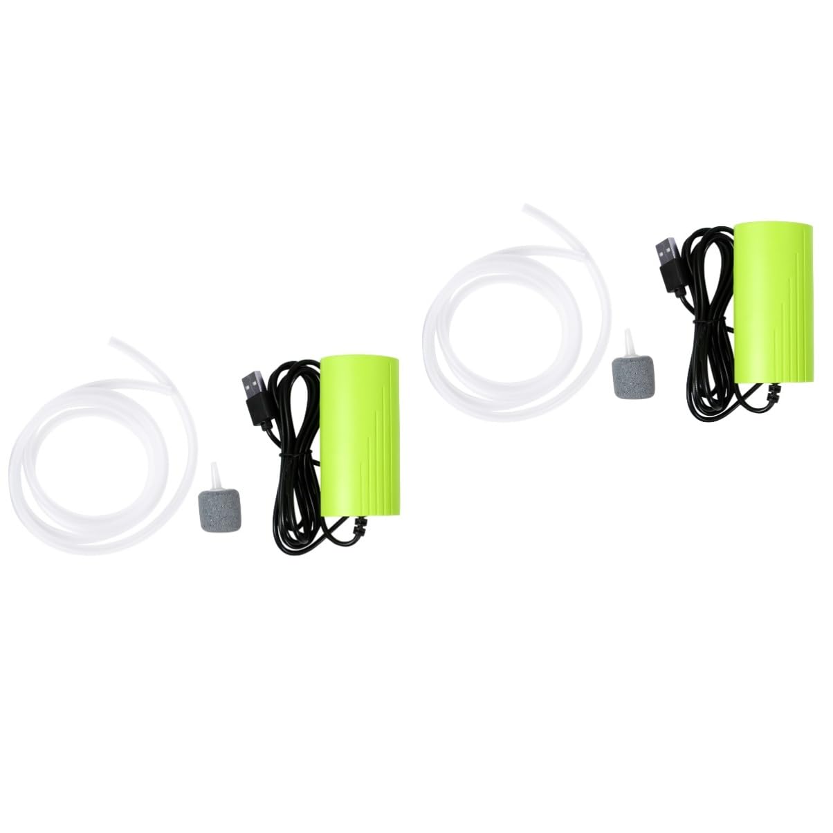 Happyyami 2piezas Mini Bomba De Aire USB Silenciosa para Acuarios Oxigenador Portátil De Agua para Transporte De Peces y Uso Cortes De Energía