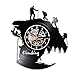 YAKESTYLE Bergsteigen-Wanduhr, geklebter Vinylberg, Bergsteigen-inspirierendes Geschenk, dekorative Uhr für Schrankhintergrund
