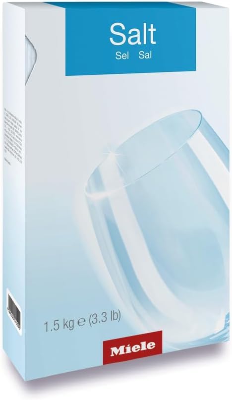 Image of Miele Dishwasher Salt, Reactivation Salt with Extra Coarse Grains for Protecting Dishwashers and Dishes from Limescale Deposits, 3.3 lb (Pack of 8)
