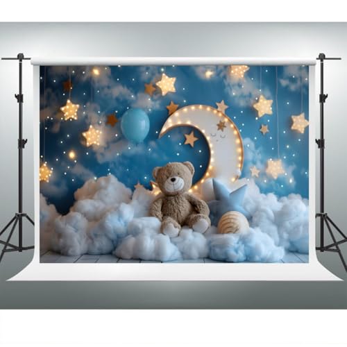 Fondo fotográfico YongFoto Moon Stars Cloud 6x4ft miniatura 3