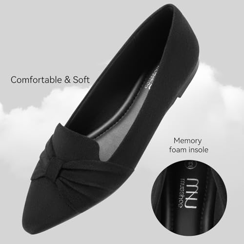 MUSSHOE Flat Shoes Women Comfortable Slip on Women's Flats Dress Shoes for Women3