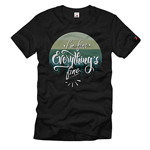 T-shirt #36726 Everything is fine forestier finitions premium noir taille S