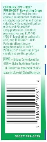 OPTI-FREE Puremoist 콘택트 렌즈 재습윤 드롭, 12mL — 사진 6