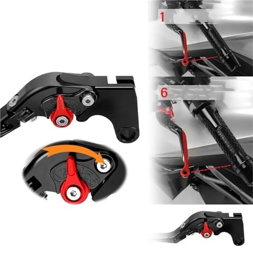 Manetas de embrague y freno con puños para Ninja ER-6F 2009-2016 4