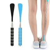HABNI Calzador De Zapatos Largo Extensible 30-70Cm, Acero Inoxidable Ajustable, 2 Unidades, Para Hombres Mujeres Y Personas Mayores