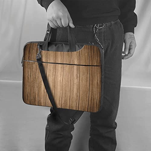 Bolso para portátil unisex con textura de tablones de madera miniatura 2