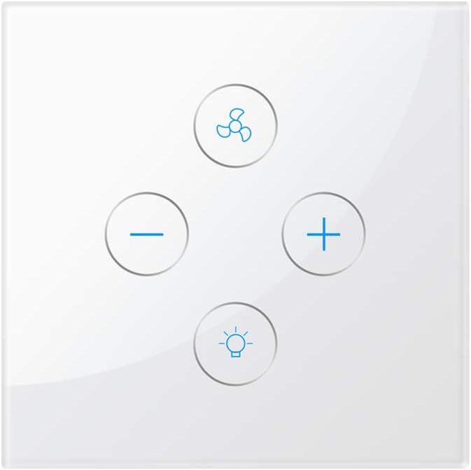 Smart Ceiling Fan Light Switch,Wireless WiFi Fan Lamp Switch Compatible with Alexa,Google Home Assistant [Voice/Remote/Touch Control] [Timer Function]