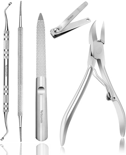 VELKOMIN 5pcs Foot Care Tool Set, Professional Ingrown Toenail Treatment Set