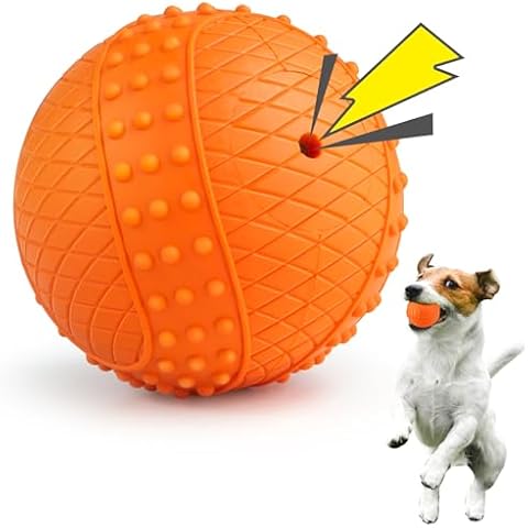 DAOZIJI Squeaky Dog Toys for Aggressive Chewers, Squeaky Dog Balls for Medium Dogs, Interactive Puppy Toys to Keep Them Busy,Puppy Chew Toys for Teething,Indestructible Small Dog Chew Toys Water Balls Cover