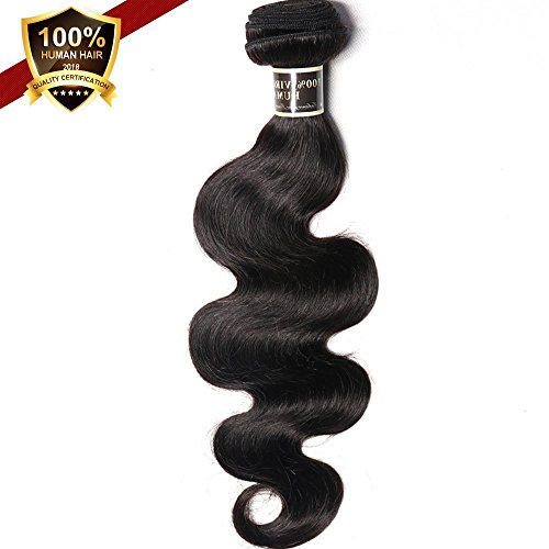 100% Unprocessed Virgin Brazilian Hair Body Wave, One Bundle Hair Extensions 18inch 7A Human Hair Bundles Natural Black 100g/PC ASHAIR (18 inch)
