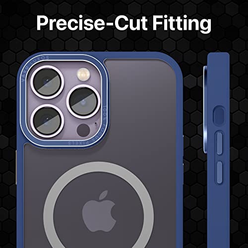 Image of eller sante Trans Armor MagPro for iPhone 14 Pro Case Cover, 6 Feet Drop, Metal Ring Camera Protection, Shockproof, Scratch Resistant, Slim, Compatible with MagSafe Back Cover - Dark Blue