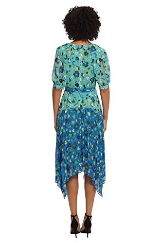 Maggy London Women's Pleated Skirt Hankey Hem Dress4