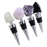 LUXURY NOW - Wine Bottle Stoppers | Champagne Saver Sealer | Natural Crystal Stone | Decorative Crys