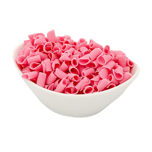 Pink Chocolate Curls Topping, OliveNation Pink...