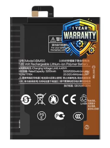 Image of Original BM50 Battery Compatible for Xiaomi Mi Max 2 (MDE40) - (5300mAh) - 1 Year Warranty JK1