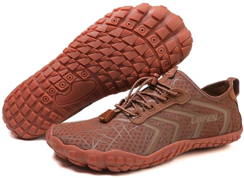 Image of UBFEN Water Shoes for Men Women Quick Dry Swim Aqua Socks | Lightweight Barefoot-style Fit, Rubber Sole, Hiking, Fishing, Kayaking, Beach, Pool, Boating, Diving And Water-to-land Wear