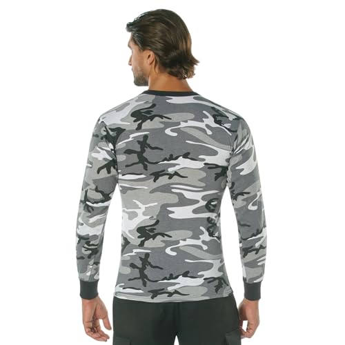Image of Rothco Long Sleeve Camo T-Shirt | Rugged Camouflage Crew Neck T Shirt, Comfortable Casual Tee for Men & Women
