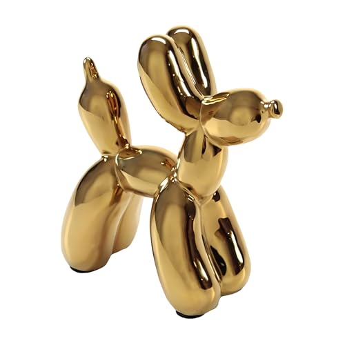 moorg Scultura Palloncino 16x8x19 cm, Oggetti Decorativi per la Casa in Ceramica, Soprammobili Design e Oggettistica per la Casa Moderna, Cane Palloncino Scultura