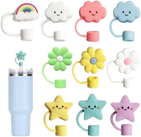 ALINK 10 Pack Glitter Straws For Stanley 40 Oz 30 Oz Tumbler, 12 In