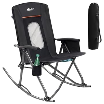 high back rocker camping chair