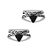 Dominik Cotton Jock Straps Underwear, Mens, Black, White, Red, Green & Blue Colors (L, Black)