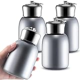 Mifoci 10oz Mini Stainless Steel Water Bottle Slim Insulated Thermal Water Bottle Small Vacuum Hot Cold Drink Portable Water Bottle for Gifts Travel Camping Sport Hiking(Silver, 4 Pcs)