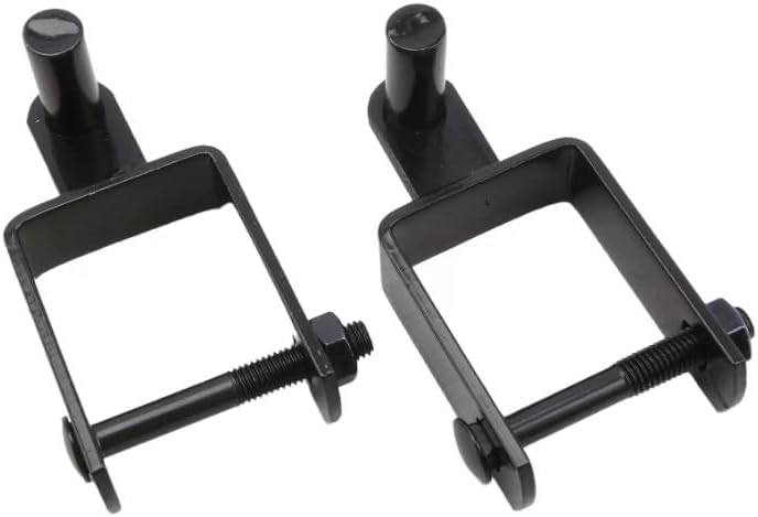 2" Square Male Black Hinge Pair with Bolt and Nut Assembly (5/8" Pintle)