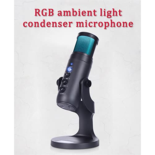Microphone de streaming USB rétroéclairé avec surveillance audio fluide pour le direct - 8
