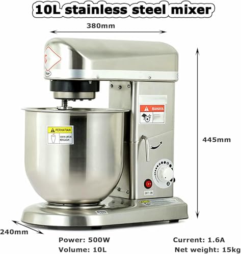Dough Mixer,Commercial Electric Stand Mixer, Heavy Duty Kitchen Food Mixer for Pizzeria and Restaurant Baking Needs - Image 2