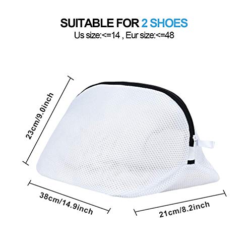 Lystin 2-Pack Shoes Wash Bags, Premium Laundry Bag For Shoes/Sneakers For Washing Machine With Durable Zipper, High Protection Washing Bag For Storage & Travel #TOP2