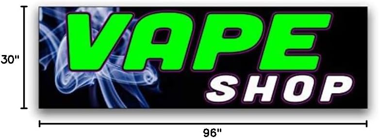 VAPE SHOP Vinyl Banner 8 Feet Wide by 2.5 Feet Tall
