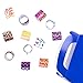 Super Z Outlet Slap On Plastic Vinyl Retro Bracelets with Colorful Hearts & Animal Print Design Patterns for Children, Toy Party Favors (72 Pack)