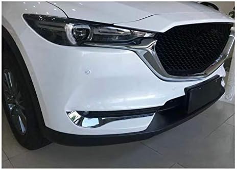 2Pcs ABS Chrome Car Front Fog Light Fog Light Eyebrow Trim Decorate Cover for Mazda CX5 CX-5 2017 2018 2019 2020 2021