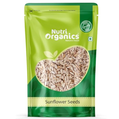 Image of NutriOrganics Raw Sunflower Seeds For Eating,High In Protein And Fiber&Gluten Free,500Gm