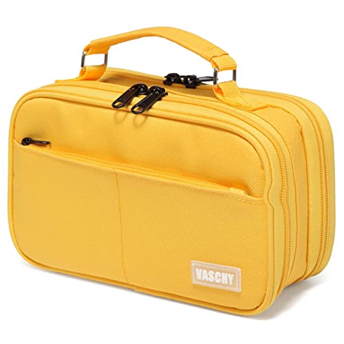 Vaschy Estuche Grande Escolar Con 3 Compartimentos, Estuche Para Lapices Multifuncional Con Cremallera Para Papeleria, Para Niños Y Adolescentes, Para Escuela Oficina, Amarilla Vaschy Estuche Grande Escolar Con 3 Compartimentos, Estuche Para Lapices Multifuncional Con Cremallera Para Papeleria, Para Niños Y Adolescentes, Para Escuela Oficina, Amarilla