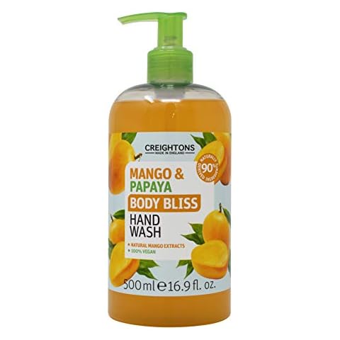 Creightons Body Bliss Mango and Papaya Hand Wash (500ml) - Awaken your senses & kick start the day with a burst of mango & papaya, made with sustainably sourced fruit extracts & 100% Vegan Cover